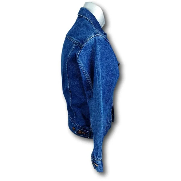 Lands End Blue Denim Jean Jacket Boys Size M - Picture 3 of 6